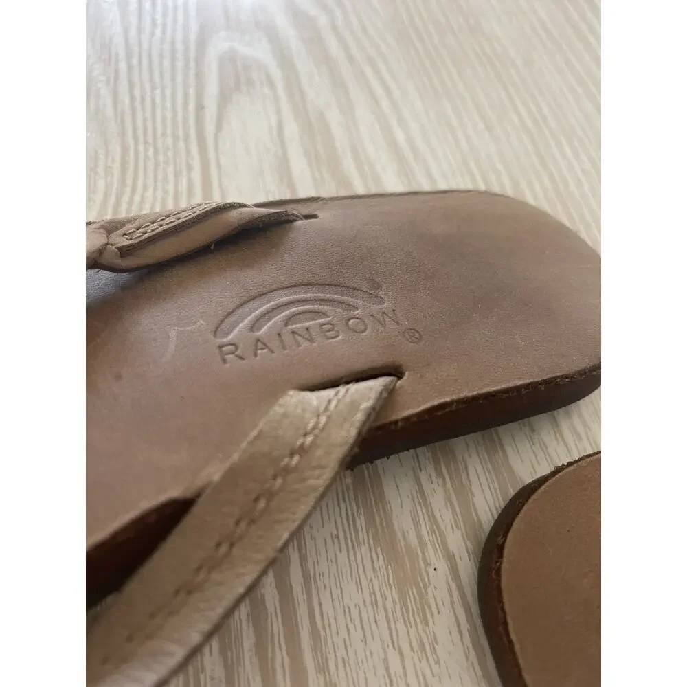 Rainbow Sandals Kids Single Layer Leather Braided Size 13/ 1 Espresso Brown Flop